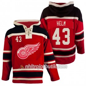 Män Ishockey Detroit Red Wings Darren Helm 43 Röd Sawyer Hooded Sweatshirt
